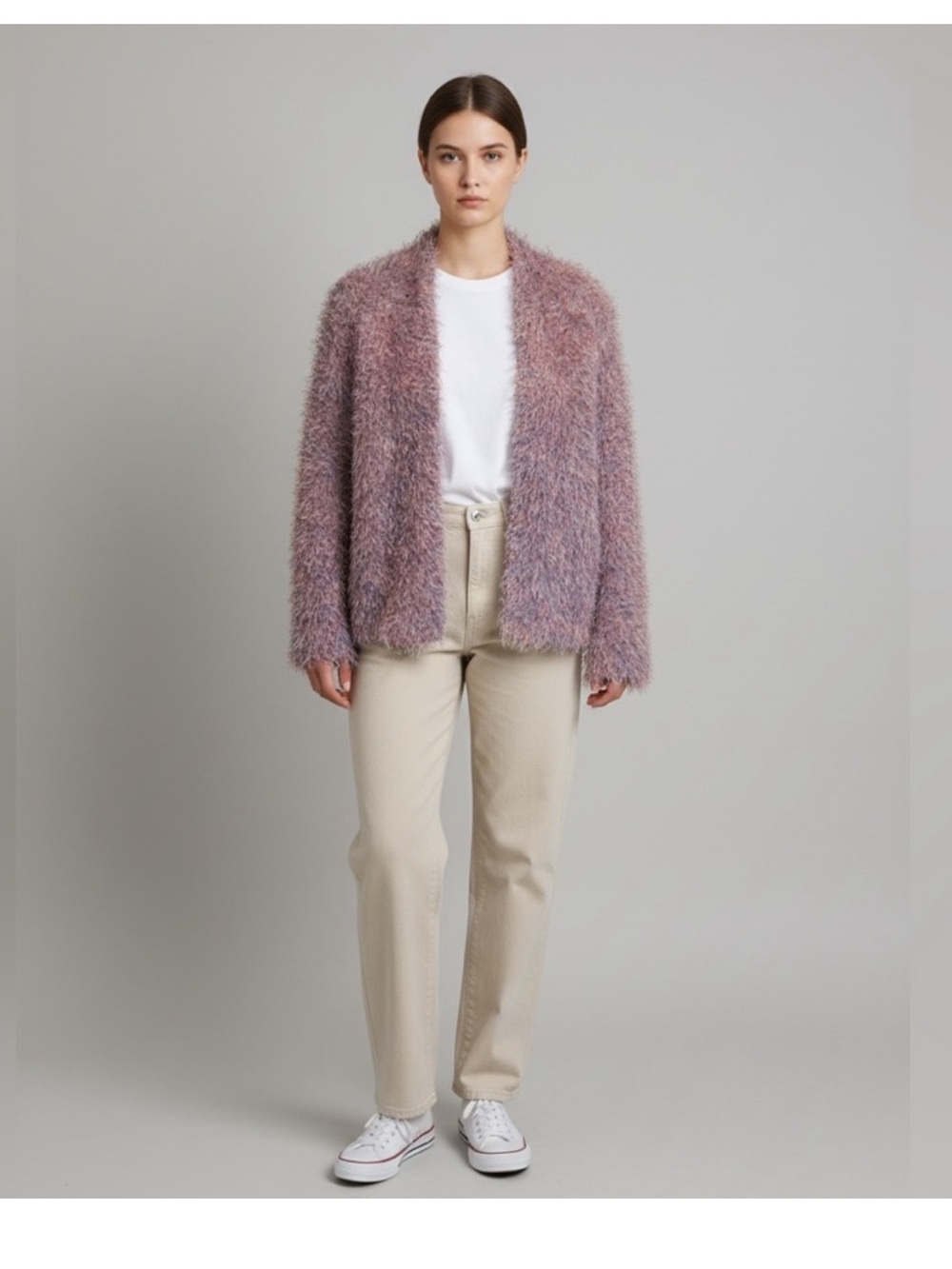 Pins & Needles long sleeve open front textured eyelash knit cardigan size small